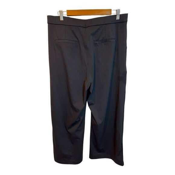 Halara High Waisted Side Pocket Pants sz XL Petite Black Straight Wide Leg Work - Picture 4 of 8